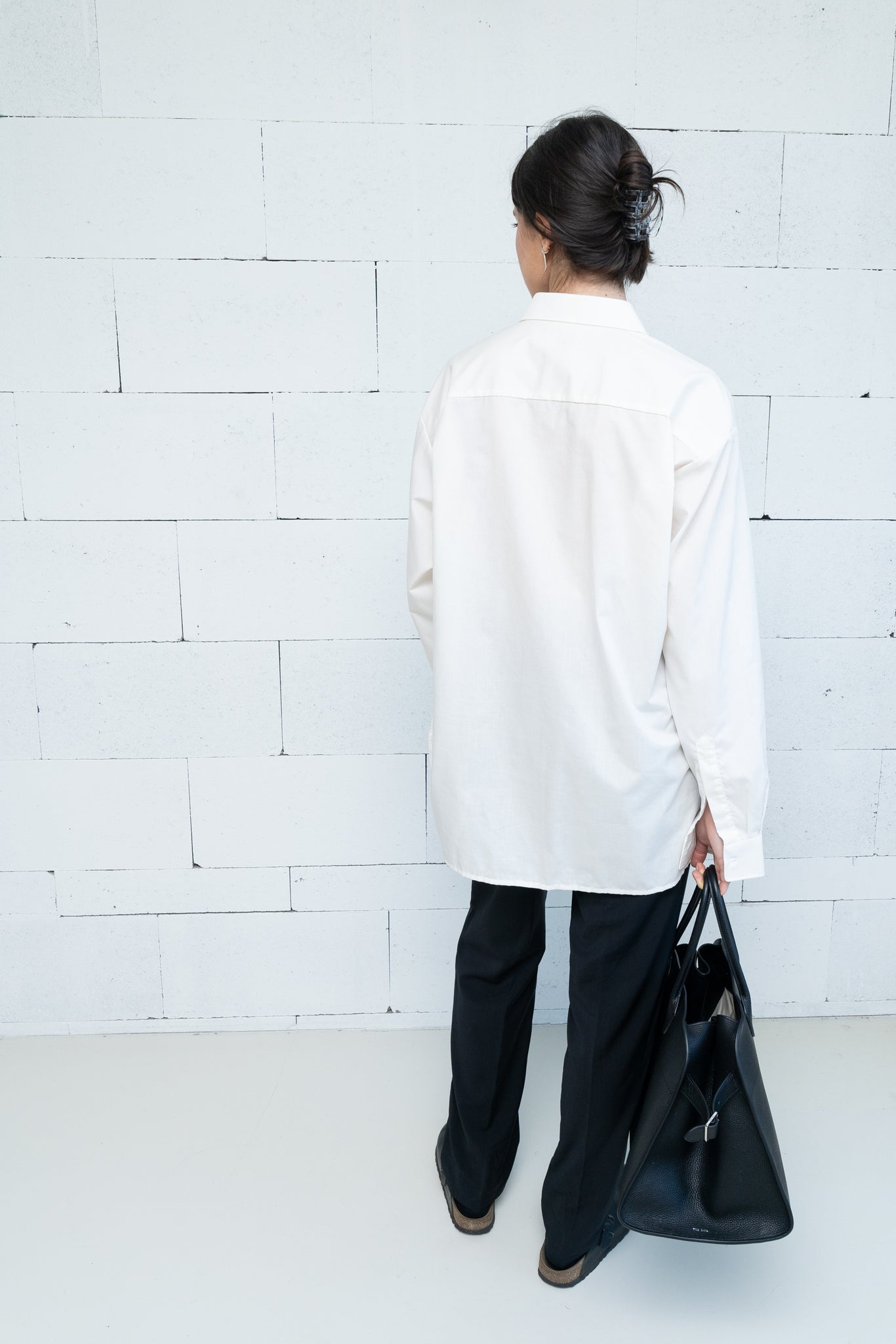 Relaxed Cotton Button-Up Ivory