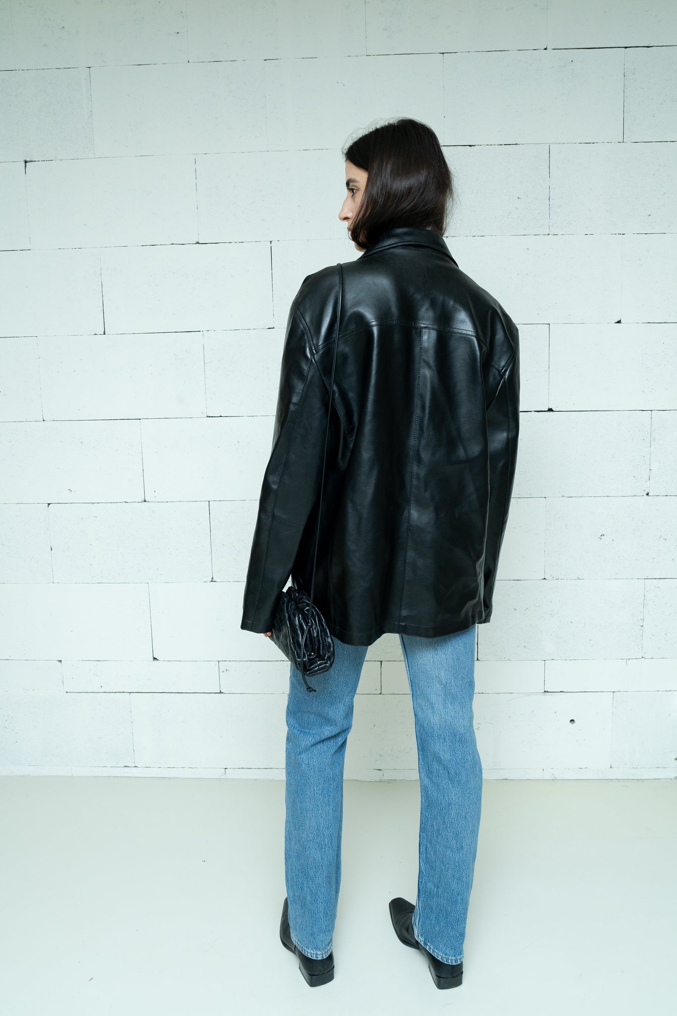 Relaxed Faux-Leather Jacket
