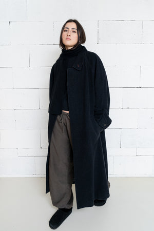 Relaxed Cashmere Blend Coat Charcoal