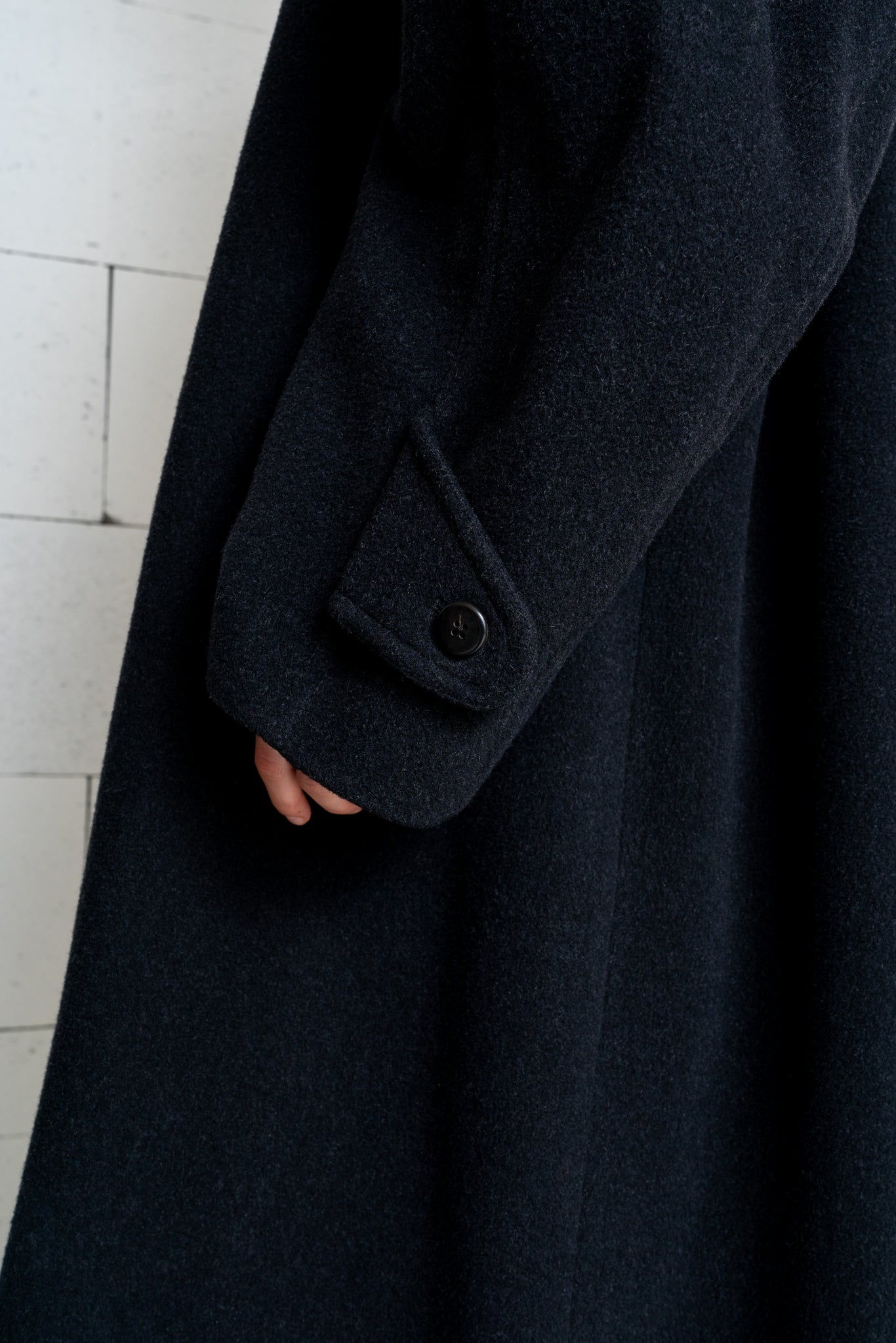 Relaxed Cashmere Blend Coat Charcoal