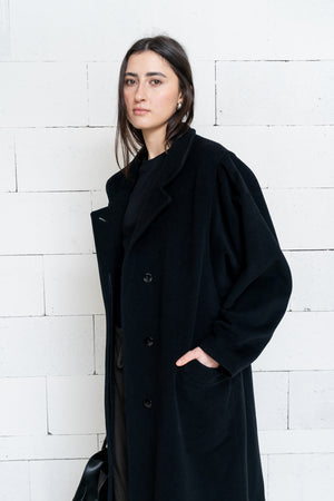 Wool Blend Coat Black