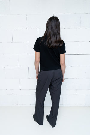 Mid-Waist Pants Greyish Green