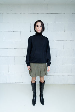 Wool Blend Mini Skirt