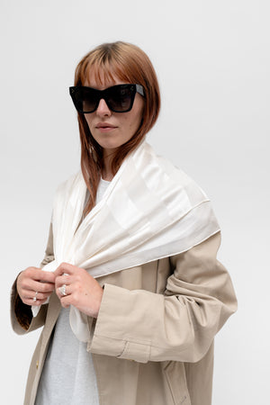 Square Silk Scarf Ivory