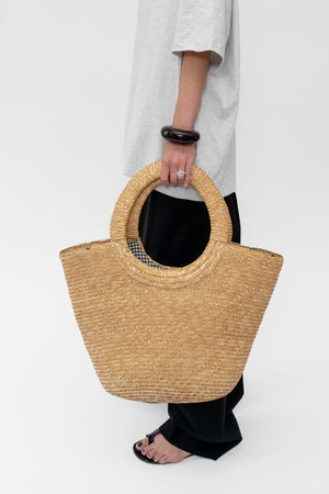 Straw Basket Warm Beige