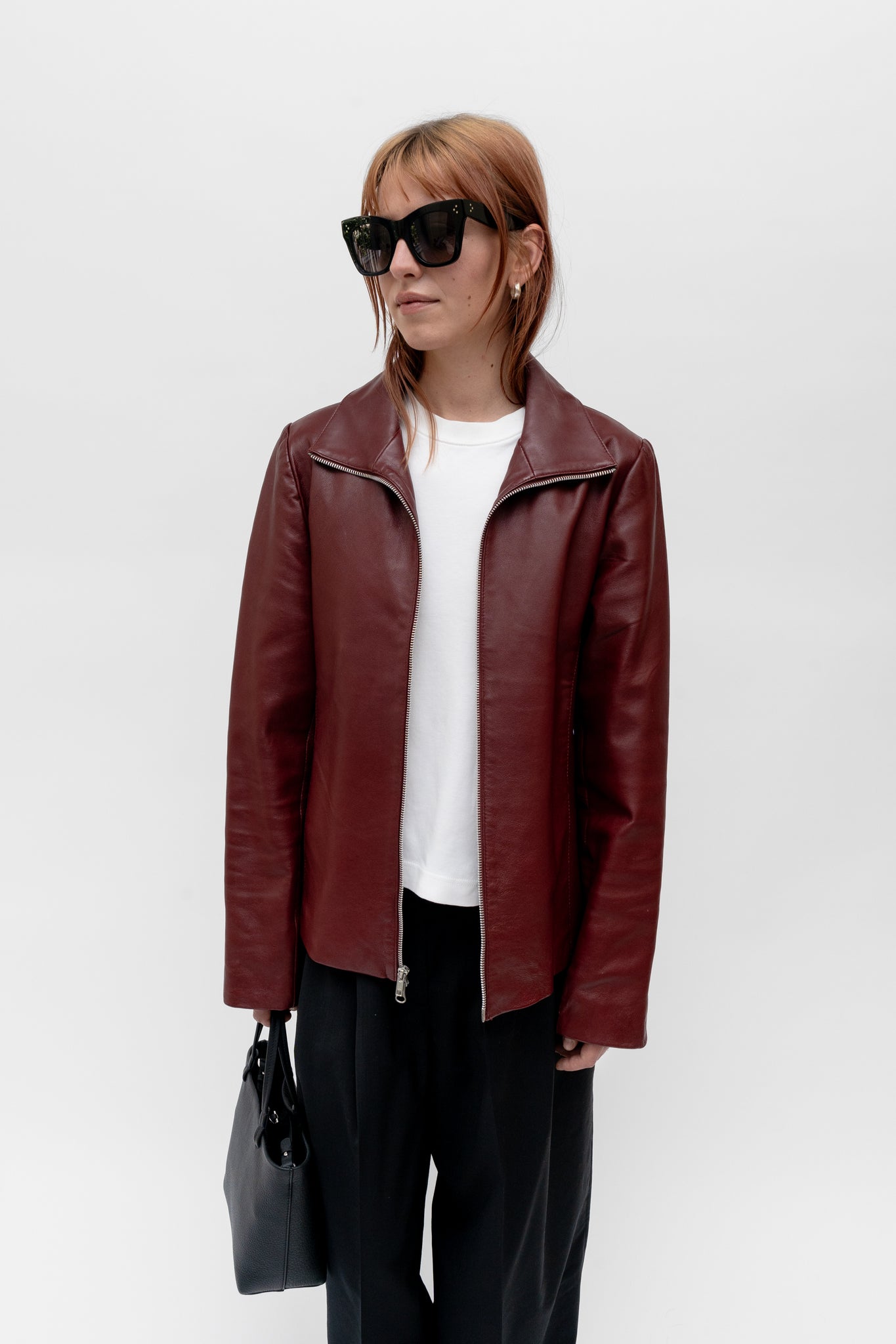 Leather Jacket Deep Red