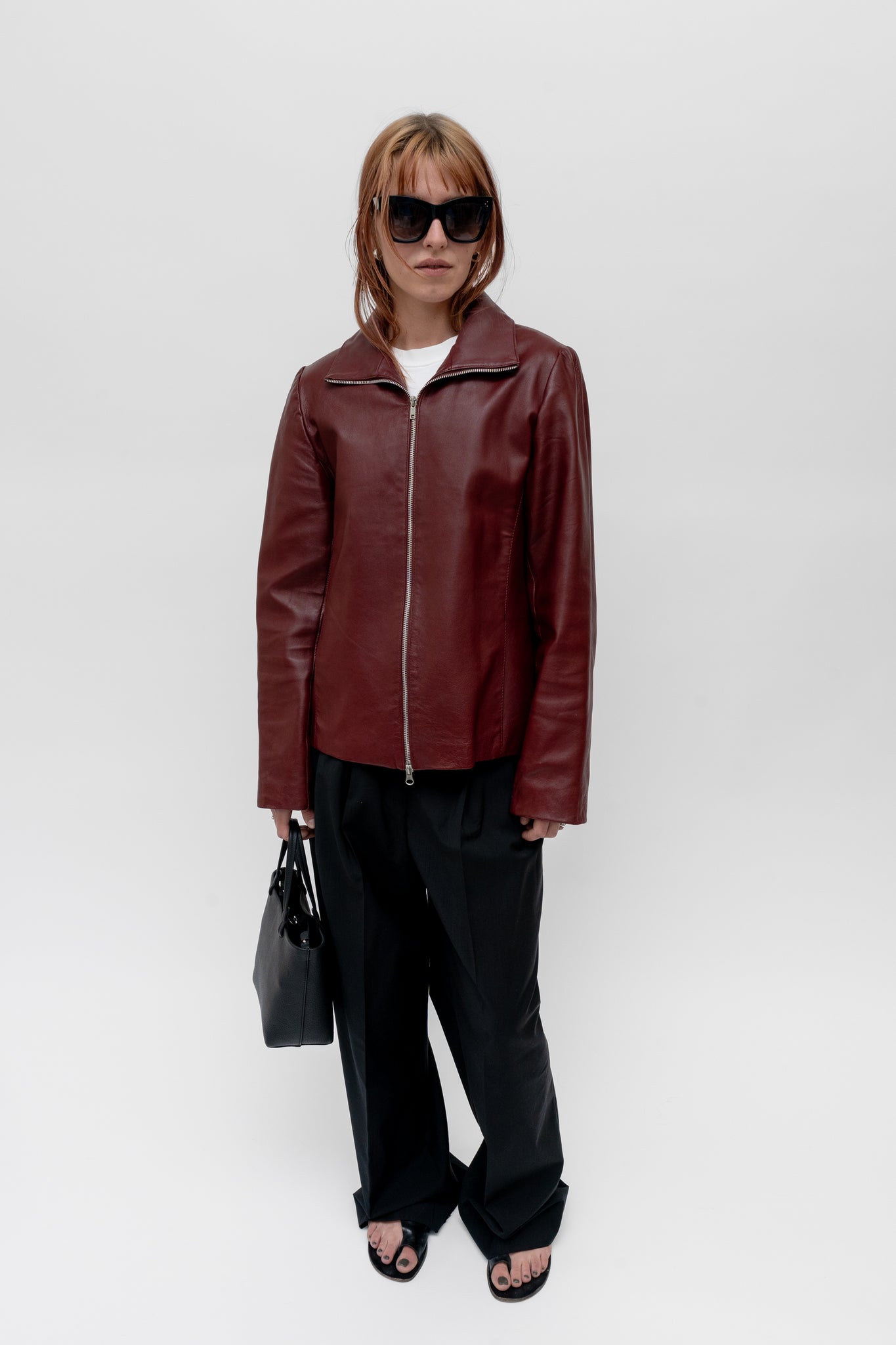 Leather Jacket Deep Red