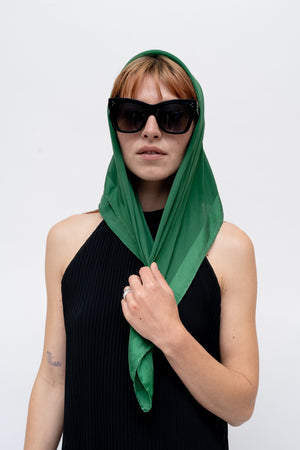 Square Silk Scarf Bottega Green