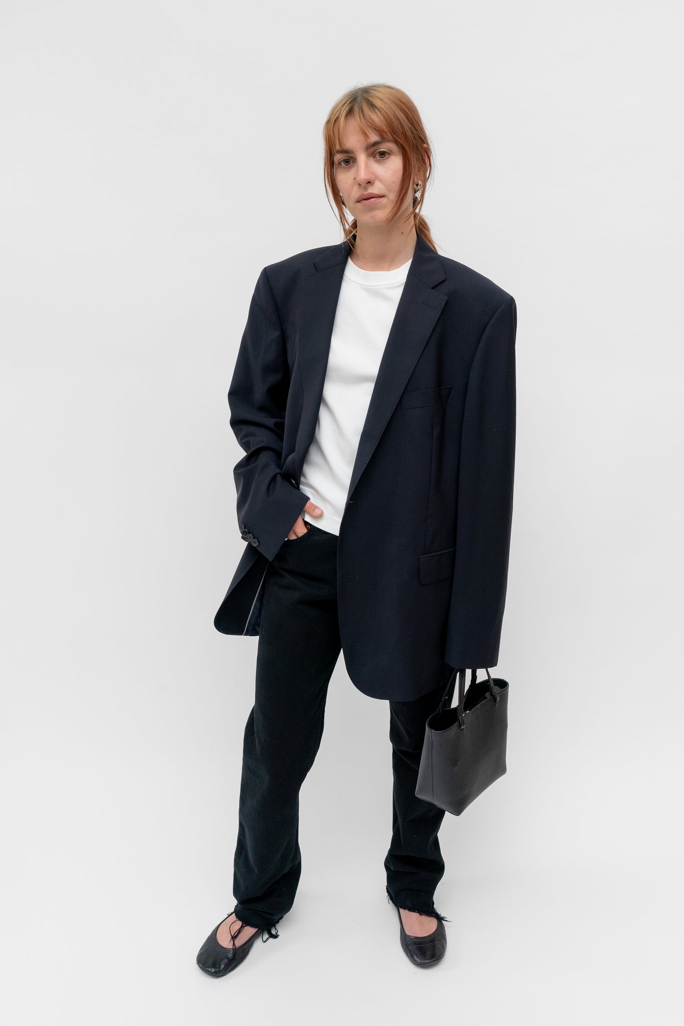 Relaxed Wool Blazer Deep Navy