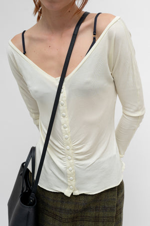 V-Neck Top Pale Yellow