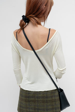 V-Neck Top Pale Yellow