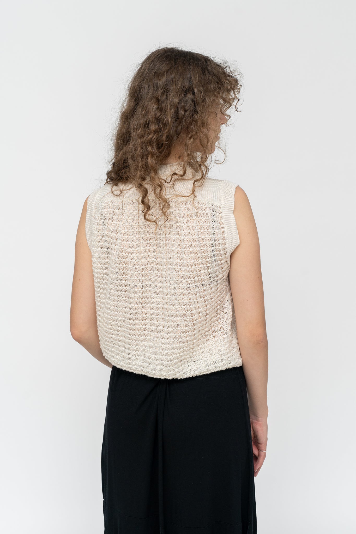 Crochet Vest Cream